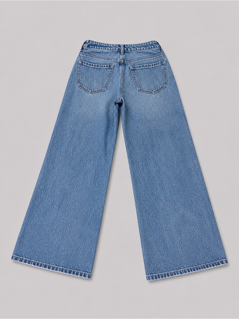 Hollister Women's Low Rise Baggy Wide Leg Jeans Size OR Light Wash Y2K - Picture 4 of 10
